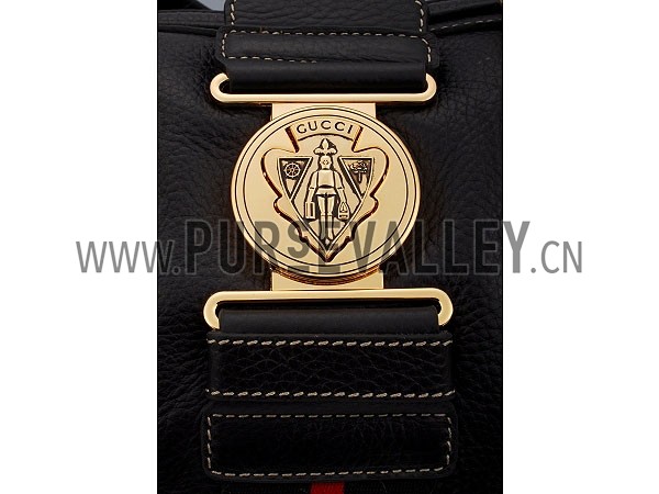 Gucci Aviatrix Medium Black Boston Bag