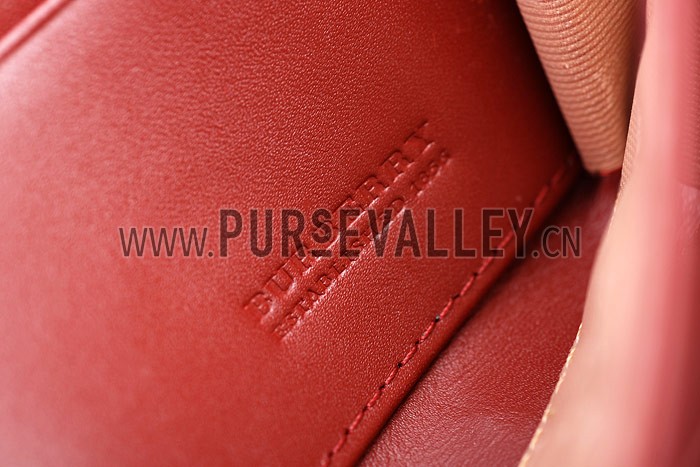 Burberry Nova Check Zip Around Large Wallet Burgundy Trim