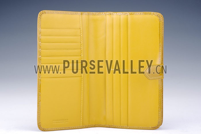 Burberry Nova Check Oversize Wallet Antique Yellow