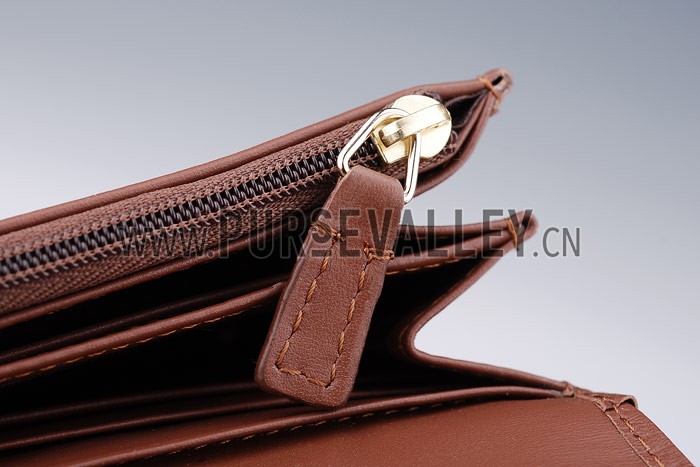 Burberry Haymarket Check Large Wallet Brown