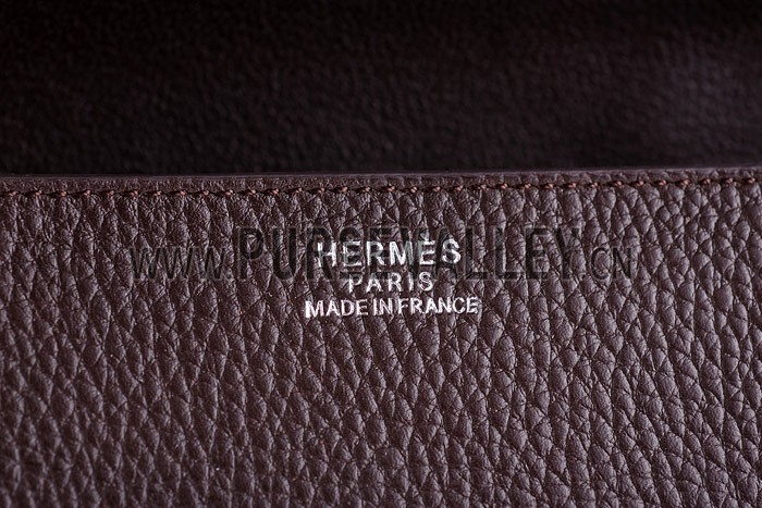 Hermes Constance Brown with Silver Buckle