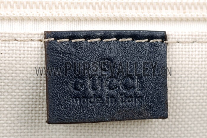Gucci Monogram Canvas Messenger Flap Bag Navy