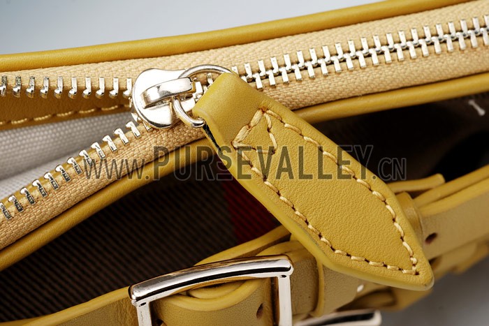 Burberry Small Bridle House Check Belted Clutch Yellow