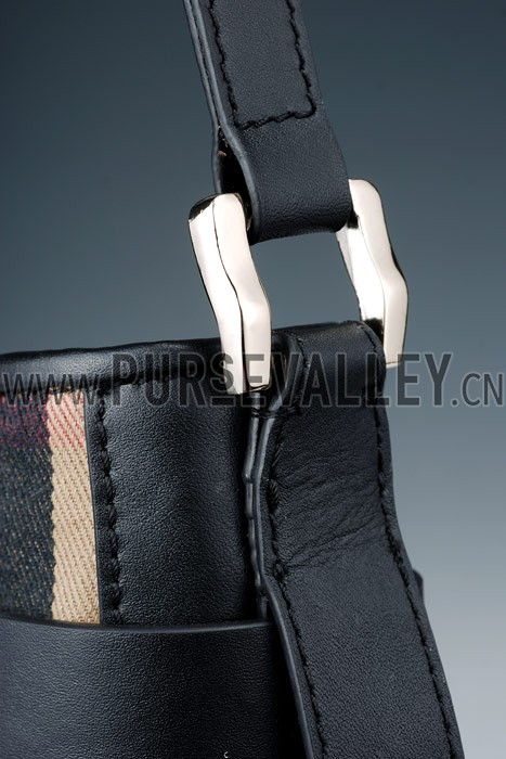 Burberry Smooth Bridle House Check Belted Bag Black