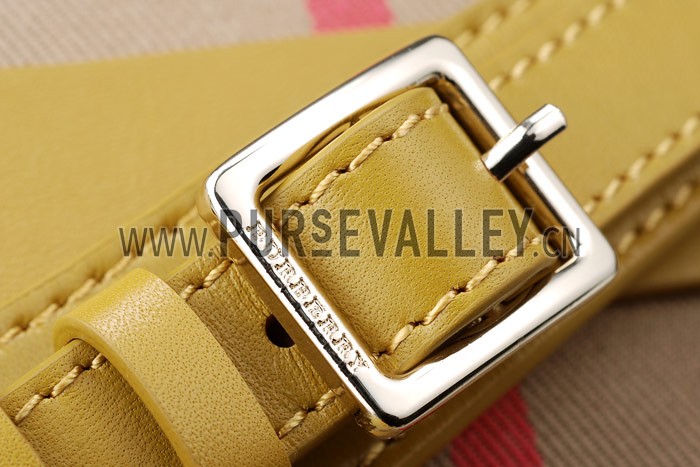 Burberry Smooth Bridle House Check Belted Bag Yellow