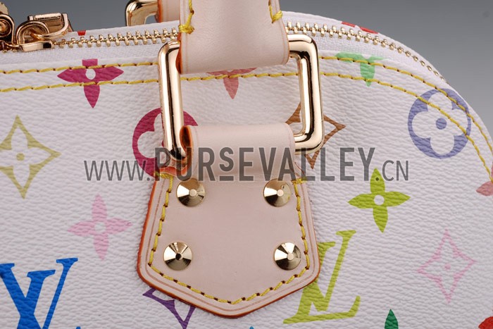 Louis Vuitton White Murakami Alma PM