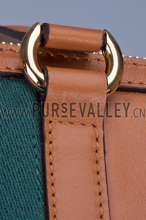 Gucci Rania Web Cognac Leather Top Handle Tote