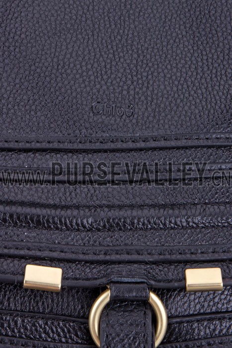 Chloe Marcie Large Leather Tote Black