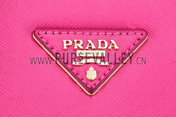 Prada Saffiano Medium Promenade Tote Fuchsia