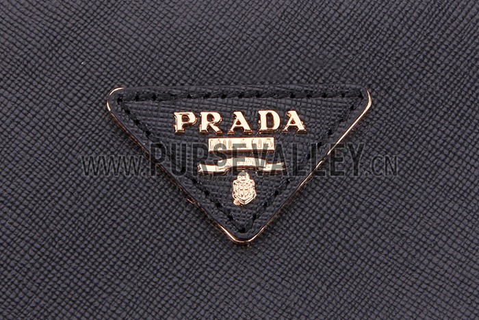 Prada Medium Saffiano Lux Top Handle Black