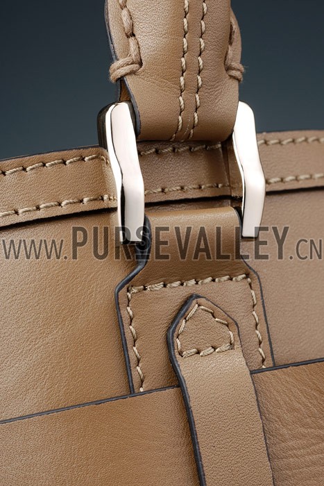 Burberry Medium Bridle House Check Belted Tote Khaki