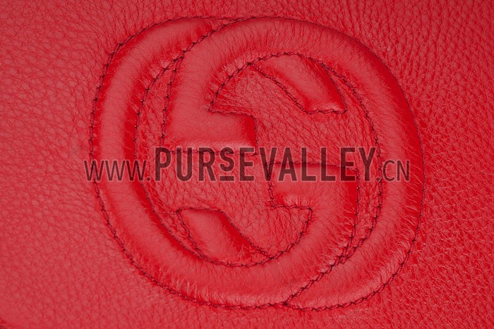 Gucci Soho Mini Shoulder Strap Bag Red