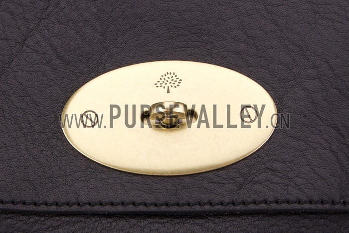 Mulberry Del Rey Black Leather Top Handle Bag