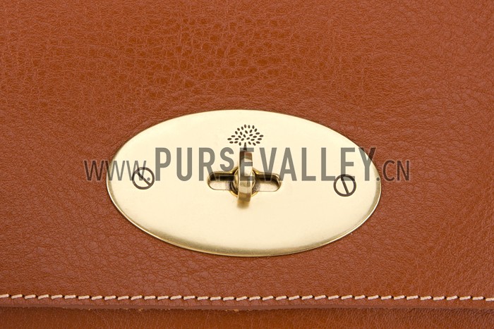 Mulberry Lily Cognac Leather Shoulder Bag