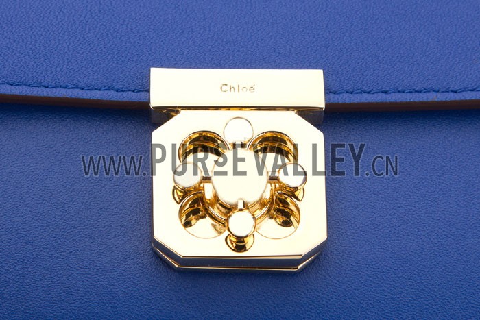 Chloe Elsie Long Wallet With Flap Bag Calfkin Blue