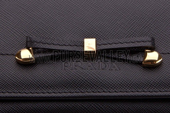 Prada Continental Wallet Black