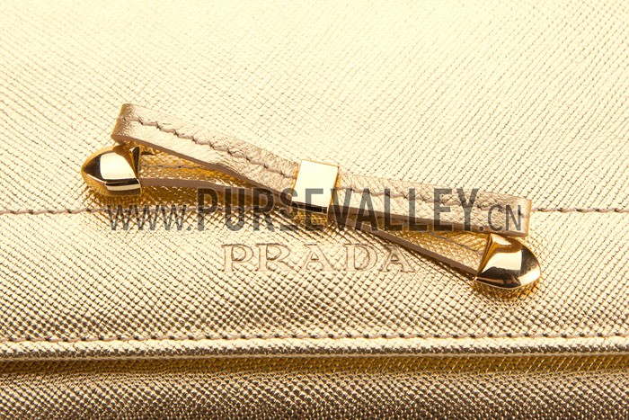 Prada Continental Wallet Gold