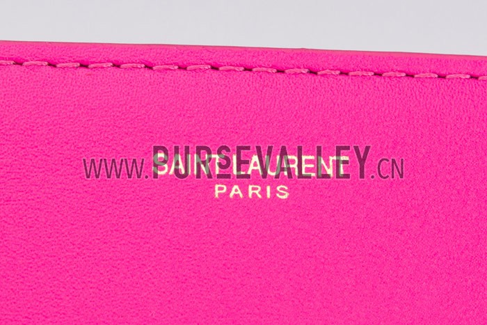 Saint Laurent Clutch Red and Neon Pink