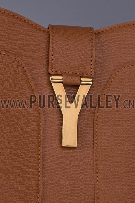 YSL Cabas Shoulder Bag Tan
