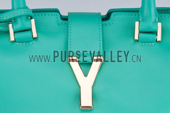 YSL Cabas Small Leather Shopper Azure