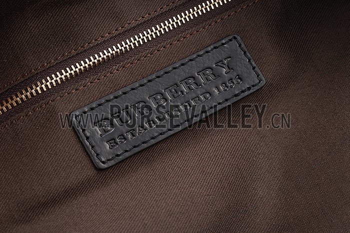 Burberry Medium Bridle House Check Tote Bag Black 607791