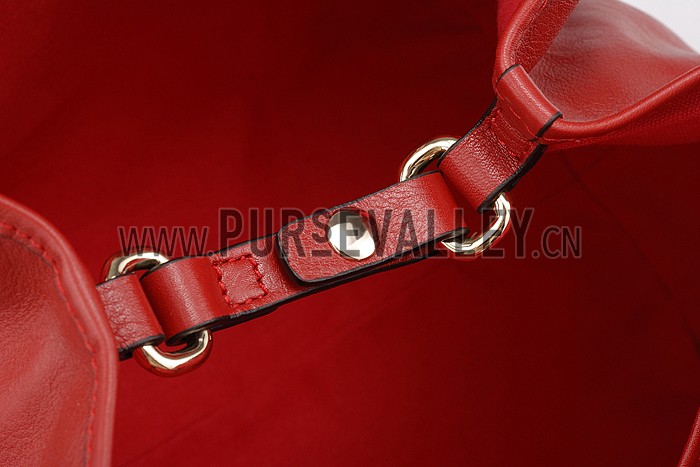 Burberry Small Haymarket Check Tote Bag Red 607796