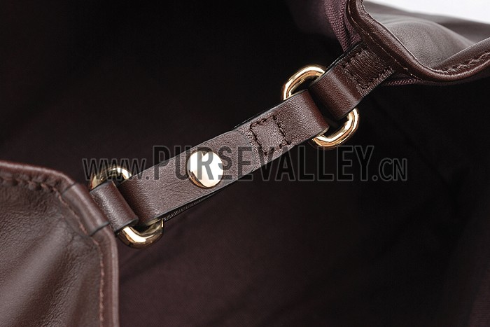 Burberry Small Haymarket Check Tote Bag Brown 607797