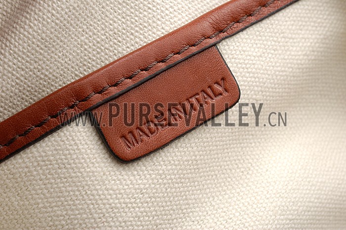 Burberry Medium Canvas Check Tote Bag Brown 607801