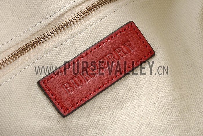 Burberry Canvas Check Traveller Bag Red 607809