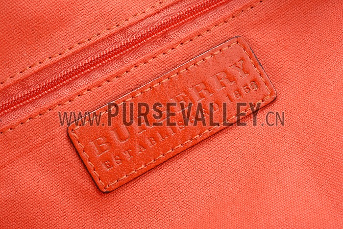 Burberry Large Tassel Bowler Bag Orange 607827