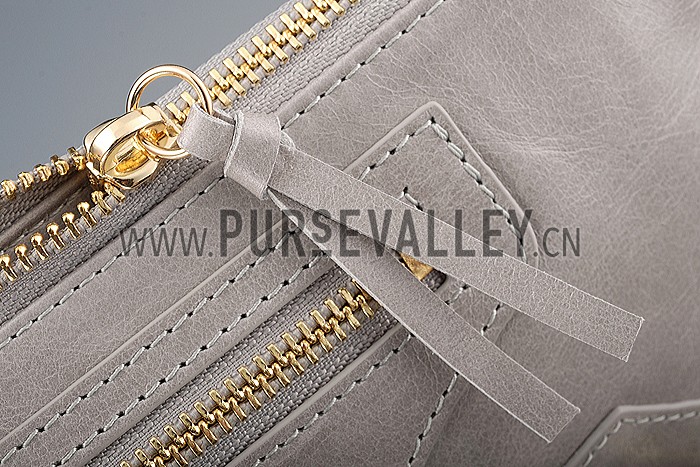 Balenciaga Clutch Argent Silver With Gold Hardware 607833