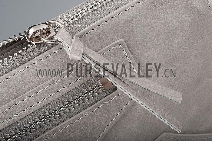 Balenciaga Clutch Argent Silver With Silver Hardware 607834