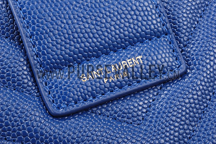 Saint Laurent Classic Monogram Shopping Bag Royal Blue 607879