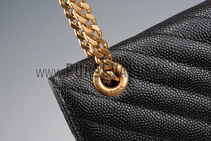 Saint Laurent Classic Monogram Satchel Black 607882