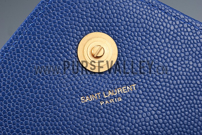 Saint Laurent Classic Monogram Satchel Rolay Blue 607883