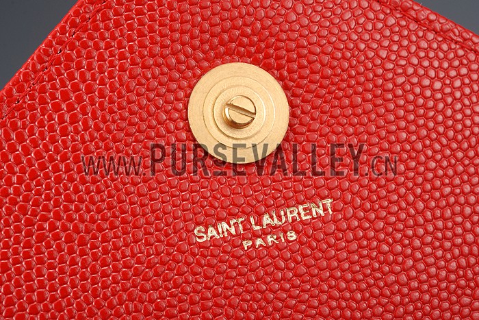 Saint Laurent Classic Monogram Satchel Red 607884