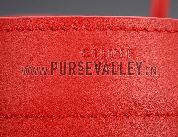 Celine Luggage Phantom Tote Red