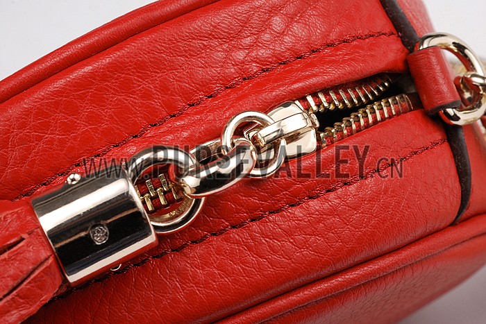 Gucci Soho Leather Mini Chain Bag Red 607946