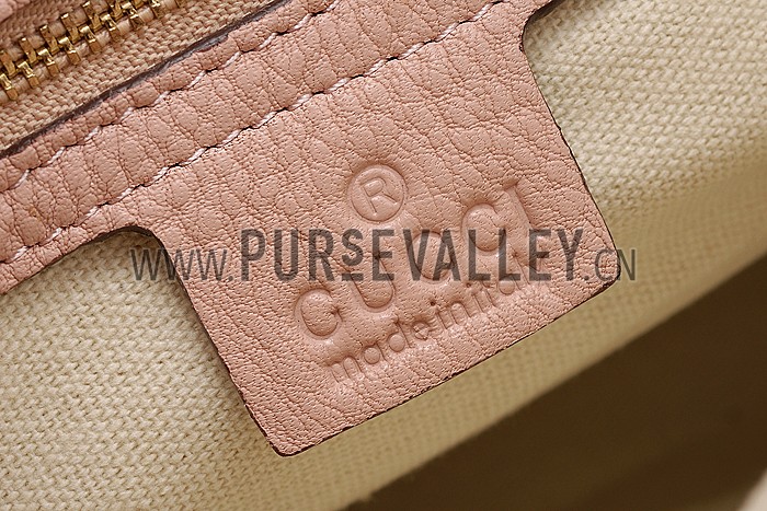 Gucci Jackie Soft Leather Top Handle Bag Light Rose 607948