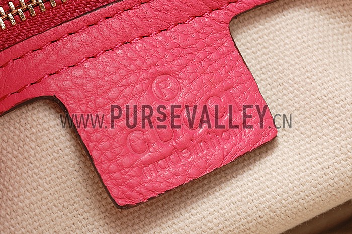 Gucci Jackie Soft Leather Top Handle Bag Fuchsia 607949