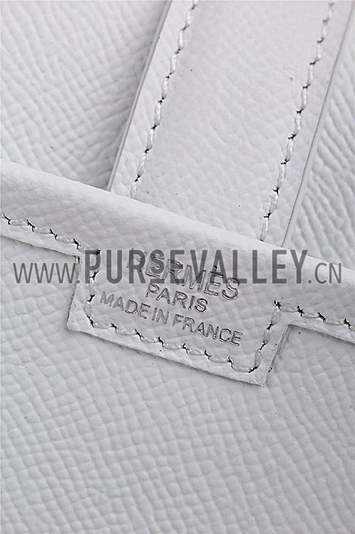 Hermes Jige Elan 29 White Clutch 608015