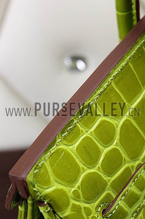 Hermes Birkin 35 Crocodile Anis Green 608057