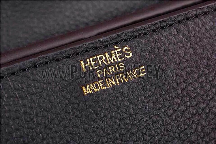 Hermes Stirrup Shoulder Bag Black 608089