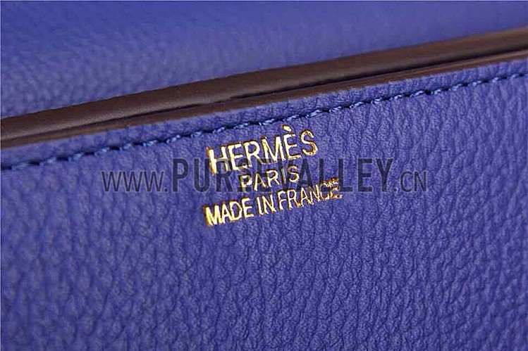 Hermes Stirrup Shoulder Bag Blue Electric 608093