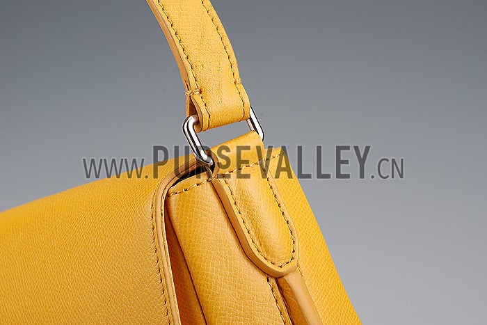 Celine Trotteur Bag Soft Leather Yellow 608236