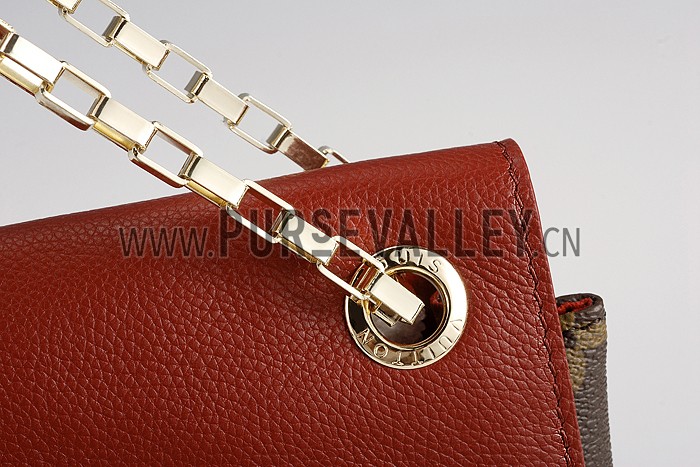 Louis Vuitton Pallas Chain Bag Dark Red 608252