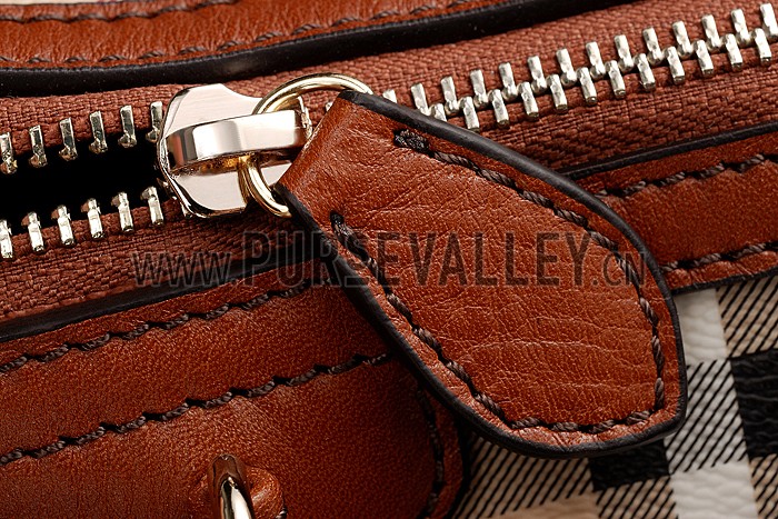 Burberry Haymarket Check Crossbody Bag Tan 608262