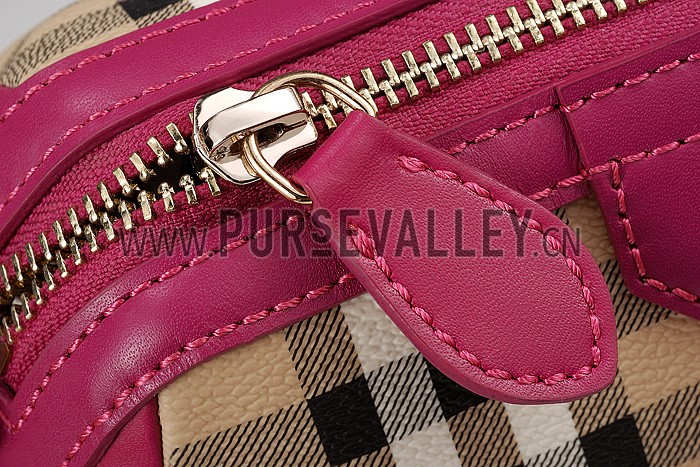 Burberry Haymarket Check Crossbody Bag Elderberry 608264