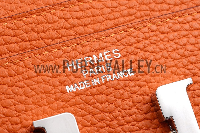 Hermes Constance Long Wallet Orange 608080