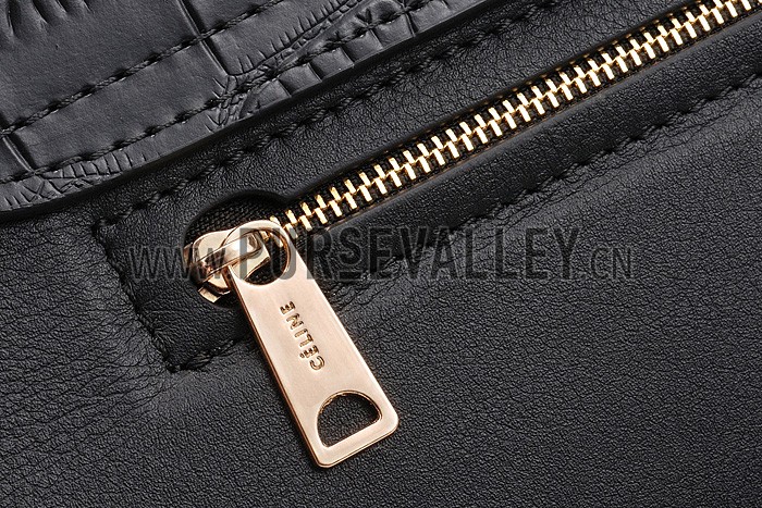 Celine Trapeze Crocodile Leather Bag 607304